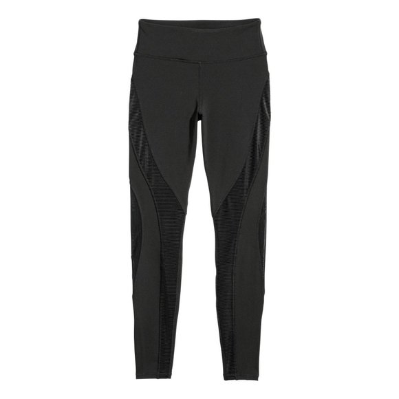 4/$20!! H&M Sport M Black QuickDry Leggings - Picture 1 of 7